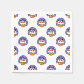 サンタクロース煙突，雪，クリスマス，新年 スタンダードカクテルナプキン (正面)