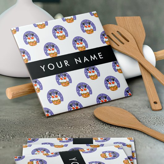 サンタクロース煙突,雪,クリスマス,新年 タイル