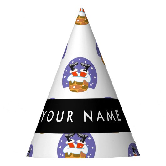 サンタクロース煙突,雪,クリスマス,新年 パーティーハット (正面)