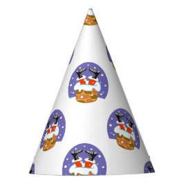 サンタクロース煙突,雪,クリスマス,新年 パーティーハット