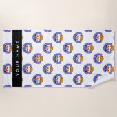 サンタクロース煙突,雪,クリスマス,新年 ビーチタオル (正面)