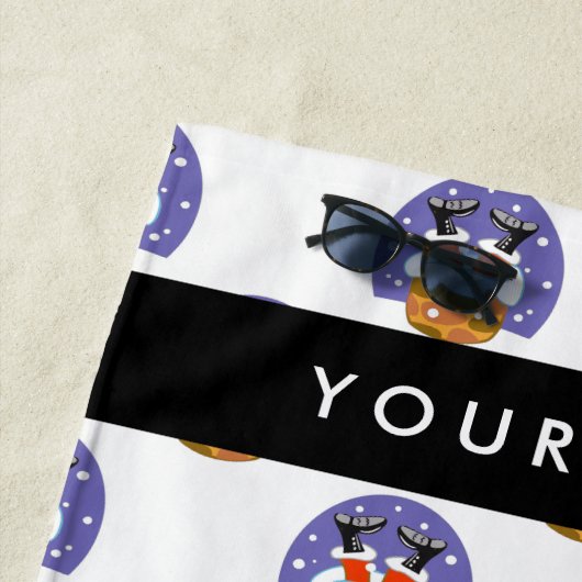 サンタクロース煙突,雪,クリスマス,新年 ビーチタオル (インサイチュ)