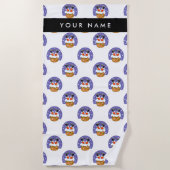 サンタクロース煙突,雪,クリスマス,新年 ビーチタオル (正面)