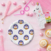 サンタクロース煙突，雪，クリスマス，新年 ペーパープレート (パーティー)