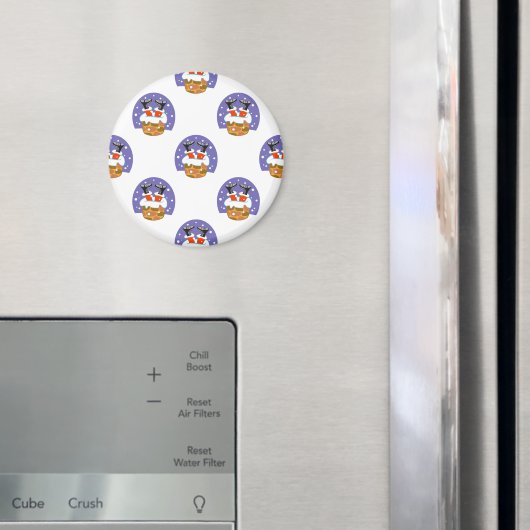 サンタクロース煙突，雪，クリスマス，新年 マグネット (インサイチュ (冷蔵庫))