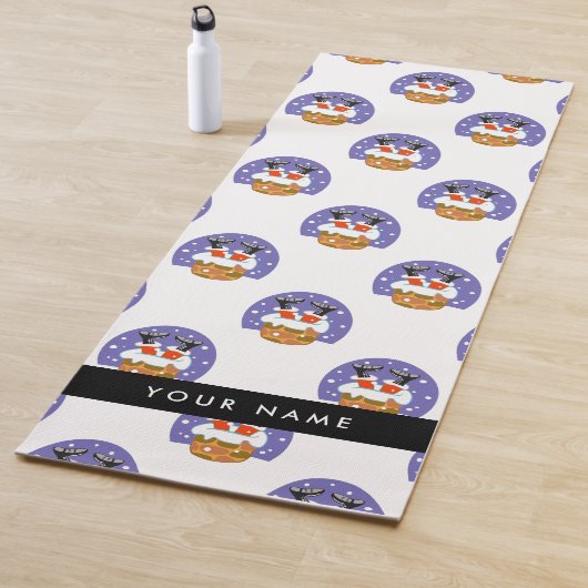 サンタクロース煙突，雪，クリスマス，新年 ヨガマット (インサイチュ)