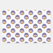 サンタクロース煙突，雪，クリスマス，新年 ラッピングペーパーシート (正面)