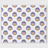 サンタクロース煙突，雪，クリスマス，新年 ラッピングペーパー (フラット)