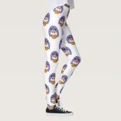 サンタクロース煙突，雪，クリスマス，新年 レギンス (右)