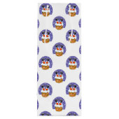 サンタクロース煙突，雪，クリスマス，新年 ワインギフトバッグ (裏面)