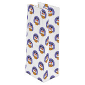 サンタクロース煙突，雪，クリスマス，新年 ワインギフトバッグ (裏面アングル)