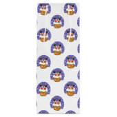 サンタクロース煙突，雪，クリスマス，新年 ワインギフトバッグ (裏面)