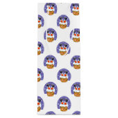 サンタクロース煙突，雪，クリスマス，新年 ワインギフトバッグ (正面)