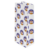 サンタクロース煙突，雪，クリスマス，新年 ワインギフトバッグ (正面アングル)