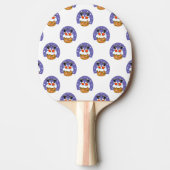 サンタクロース煙突，雪，クリスマス，新年 卓球ラケット (正面)