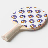 サンタクロース煙突，雪，クリスマス，新年 卓球ラケット (正面アングル)