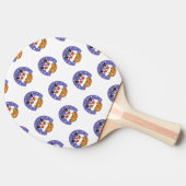 サンタクロース煙突，雪，クリスマス，新年 卓球ラケット (横)