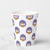 サンタクロース煙突，雪，クリスマス，新年 紙コップ (正面)