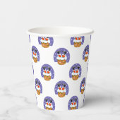 サンタクロース煙突，雪，クリスマス，新年 紙コップ (裏面)