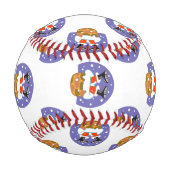 サンタクロース煙突，雪，クリスマス，新年 野球ボール (裏面)