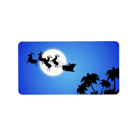 サンタクロース熱帯クリスマスツリー ラベル (正面)