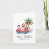 サンタクロース熱帯ビーチクリスマス シーズンカード (正面)
