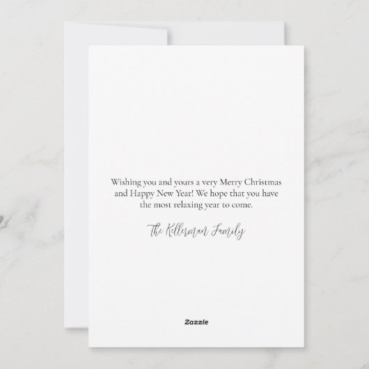 サンタクロース熱帯メレカリキマカクリスマス シーズンカード (裏面)