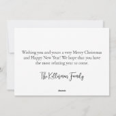 サンタクロース熱帯写真ビーチクリスマス シーズンカード (裏面)