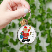 サンタクロース父クリスマスとバッグとスター キーホルダー (手)