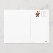 サンタクロース父クリスマスとバッグとスター シーズンポストカード (裏面)