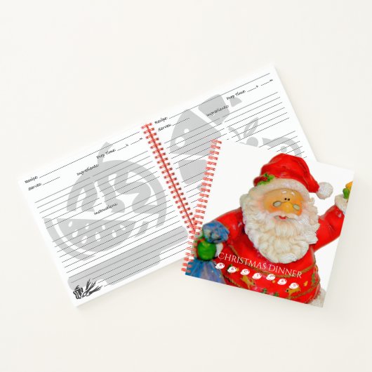 サンタクロース父クリスマスディナーレシピ ノートブック (内部)