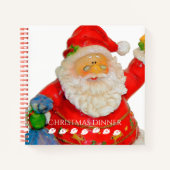 サンタクロース父クリスマスディナーレシピ ノートブック (正面)