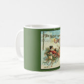 サンタクロース父クリスマスビンテージクリスマスマグカップ コーヒーマグカップ (正面左)