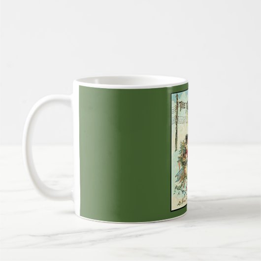 サンタクロース父クリスマスビンテージクリスマスマグカップ コーヒーマグカップ (左)