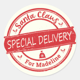 サンタクロース特別配送 名前を追加 ラウンドシール