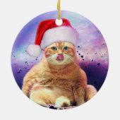 サンタクロース猫の月 セラミックオーナメント (裏面)