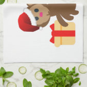 サンタクロース猿絵文字 キッチンタオル (折り畳み)