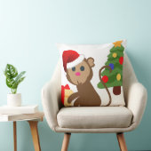 サンタクロース猿絵文字 クッション (椅子)