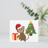 サンタクロース猿絵文字 シーズンポストカード (スタンド正面)