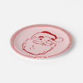 サンタクロース用のかわいい手描きクッキー ペーパープレート (アングル)