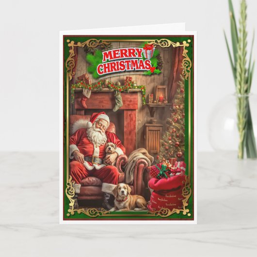 サンタクロース眠る カード (正面)