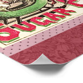 サンタクロース砂糖プラムクリスマス ポスター (角)