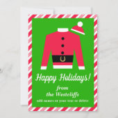 サンタクロース競馬ジョッキーシルクパーソナライズされた シーズンカード (正面)