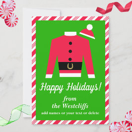 サンタクロース競馬ジョッキーシルクパーソナライズされた シーズンカード