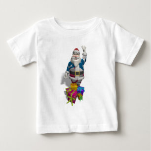 サンタクロース米国国旗のジャケット ベビーTシャツ