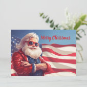 サンタクロース米国国旗 シーズンカード (スタンド正面)