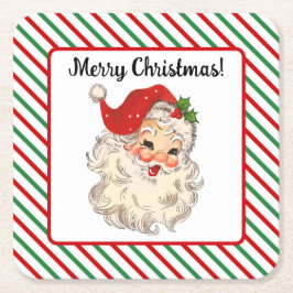 サンタクロース紙コースター スクエアペーパーコースター