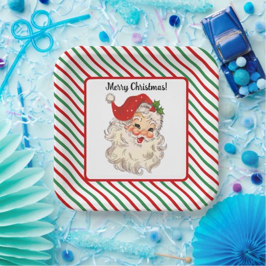 サンタクロース紙プレート ペーパープレート (パーティー)