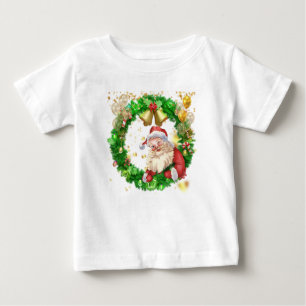 サンタクロース素晴らしベビージャージーTシャツ ベビーTシャツ