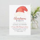 サンタクロース素朴ハットレッドファミリークリスマスパーティー 招待状 (スタンド正面)